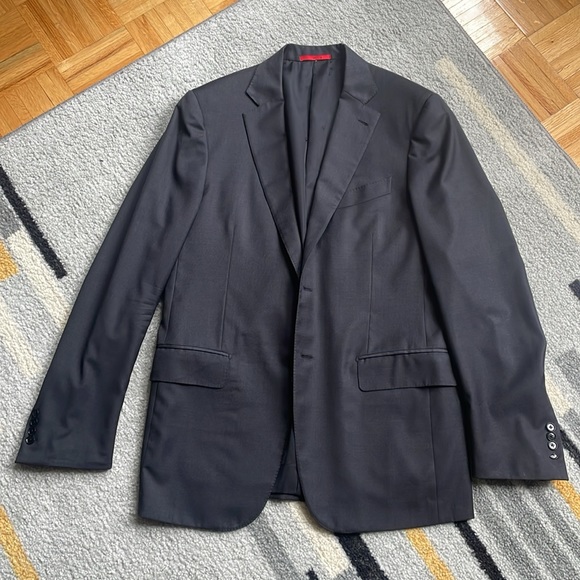 Isaia Aquaspider 160’s Charcoal Jacket - Picture 2 of 12